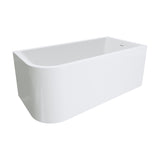Fienza Hustle Acrylic Bath Left Hand Multi Fit w/ Overflow 1500mm Gloss White FR28-1500L-OF