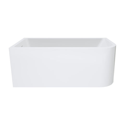 Fienza Hustle Acrylic Bath Right Hand Multi Fit w/ Overflow 1500mm Gloss White FR28-1500R-OF