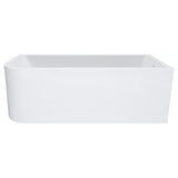 Fienza Hustle Acrylic Bath Left Hand Multi Fit w/ Overflow 1700mm Gloss White FR28-1700L-OF