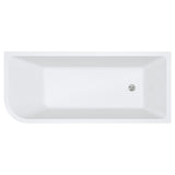 Fienza Hustle Acrylic Bath Left Hand Multi Fit w/ Overflow 1700mm Gloss White FR28-1700L-OF