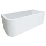 Fienza Hustle Acrylic Bath Left Hand Multi Fit w/ Overflow 1700mm Gloss White FR28-1700L-OF