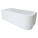 Fienza Hustle Acrylic Bath Right Hand Multi Fit w/ Overflow 1700mm Gloss White FR28-1700R-OF