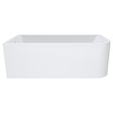 Fienza Hustle Acrylic Bath Right Hand Multi Fit w/ Overflow 1700mm Gloss White FR28-1700R-OF