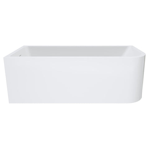Fienza Hustle Acrylic Bath Right Hand Multi Fit w/ Overflow 1700mm Gloss White FR28-1700R-OF