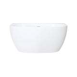 Fienza Keeto Back To Wall Acrylic Bath w/ Overflow 1300mm Gloss White FR65-1300-OF