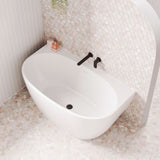 Fienza Keeto Back To Wall Acrylic Bath w/ Overflow 1300mm Gloss White FR65-1300-OF