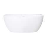 Fienza Keeto Back To Wall Acrylic Bath w/ Overflow 1500mm Gloss White FR65-1500-OF