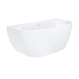Fienza Keeto Back To Wall Acrylic Bath w/ Overflow 1500mm Gloss White FR65-1500-OF