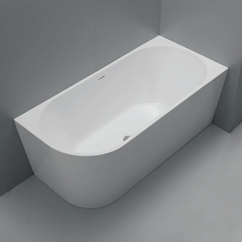 Fienza Isabella Corner Bath w/ Overflow Left Hand 1500mm Matte White FR67-1500L-MW-OF