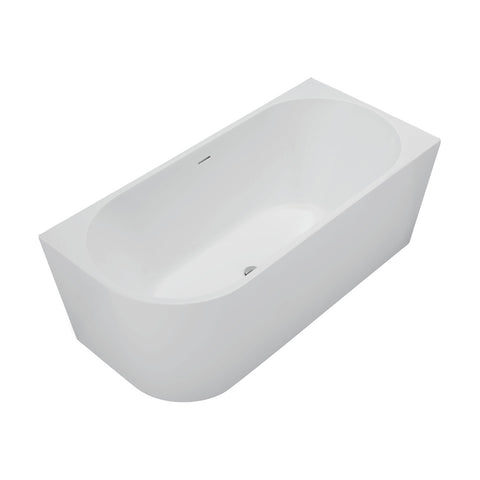 Fienza Isabella Corner Bath w/ Overflow Left Hand 1500mm Matte White FR67-1500L-MW-OF