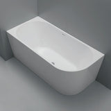 Fienza Isabella Corner Bath w/ Overflow Right Hand 1500mm Matte White FR67-1500R-MW-OF