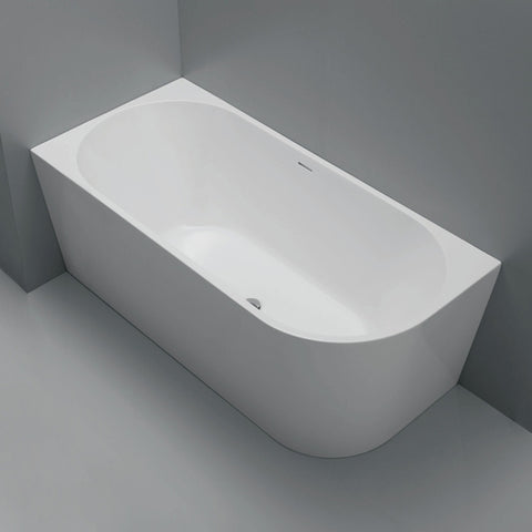 Fienza Isabella Corner Bath w/ Overflow Right Hand 1500mm Matte White FR67-1500R-MW-OF