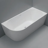 Fienza Isabella Corner Bath w/ Overflow Left Hand 1700mm Matte White FR67-1700L-MW-OF