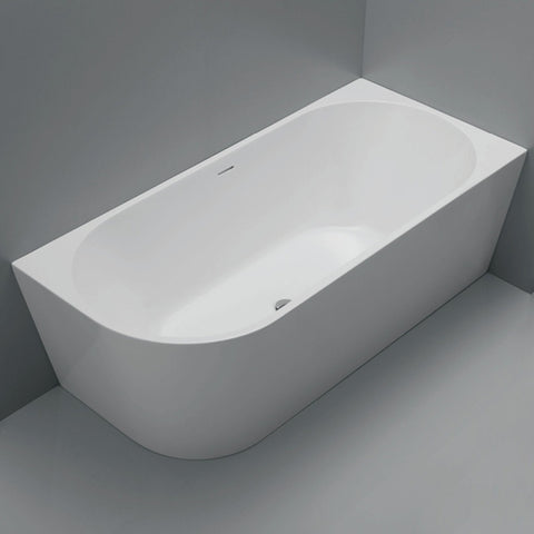 Fienza Isabella Corner Bath w/ Overflow Left Hand 1700mm Matte White FR67-1700L-MW-OF