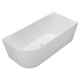 Fienza Isabella Corner Bath w/ Overflow Left Hand 1700mm Gloss White FR67-1700L-OF
