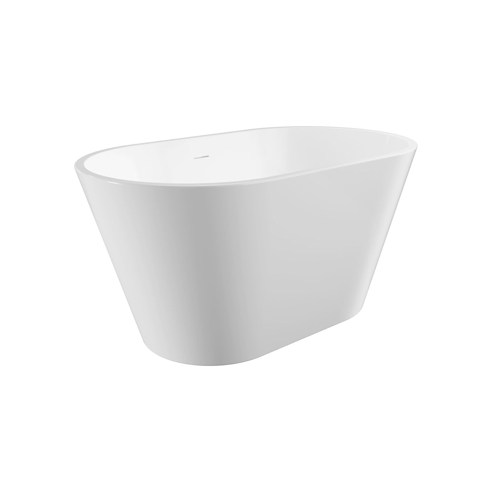 Fienza Austin Freestanding Acrylic Bath w/ Overflow (w/o Waste) 1200mm Gloss White FR71-1200-OF