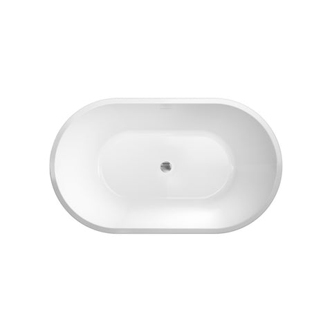 Fienza Austin Freestanding Acrylic Bath w/ Overflow (w/o Waste) 1200mm Gloss White FR71-1200-OF