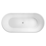 Fienza Austin Freestanding Acrylic Bath w/ Overflow (w/o Waste) 1700mm Gloss White FR71-1700-OF