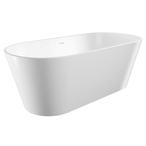 Fienza Austin Freestanding Acrylic Bath w/ Overflow (w/o Waste) 1700mm Gloss White FR71-1700-OF