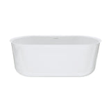 Fienza Windsor Acrylic Bath w/ Overflow 1500mm Gloss White FR72-1500-OF
