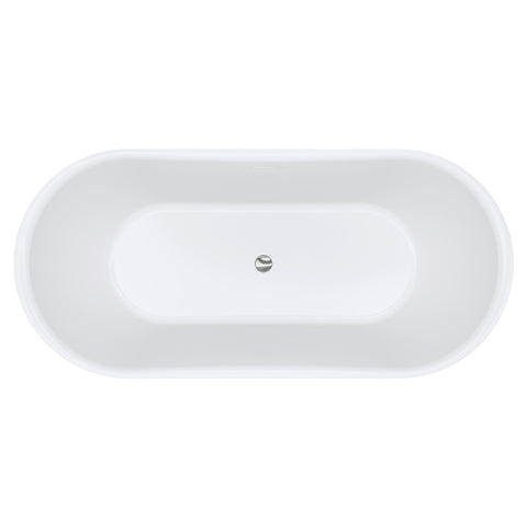 Fienza Windsor Acrylic Bath 1700mm (w/ Overflow) Gloss White FR72-1700-OF