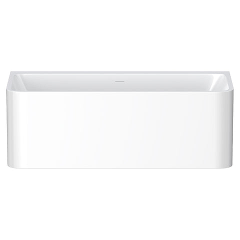 Fienza Delta Back To Wall Bath w/ Overflow 1700mm Gloss White FR8773-OF