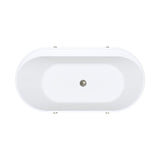 Fienza Aluca Freestanding Bath 1500mm w/ Overflow Matte Olive w/ Brushed Nickel Legs FR88-1500G-BN-OF