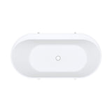 Fienza Aluca Freestanding Bath 1500mm w/ Overflow Matte Khaki w/ Chrome Legs FR88-1500K-C-OF