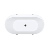 Fienza Aluca Freestanding Bath 1500mm w/ Overflow Matte Rouge w/ Matte Black Legs FR88-1500R-B-OF