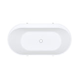 Fienza Aluca Freestanding Bath 1500mm w/ Overflow Matte Rouge w/ Chrome Legs FR88-1500R-C-OF