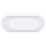 Fienza Aluca Freestanding Bath 1700mm w/ Overflow Matte Khaki w/ Chrome Legs FR88-1700K-C-OF