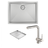 Abey Alfresco Sink Single Bowl 580x440mm Topmount/Undermount (Inc. Kitchen Mixer & Tray) Stainless Steel FRA540T (DTA18-316 + 517000)