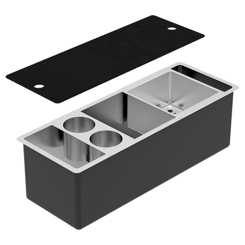 Abey Alfresco Party Ice Sink 660x250mm Topmount/Undermount Stainless Steel FRAP620