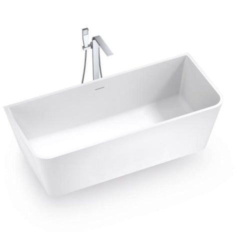 Argent Mirra BTW Freestanding Bath 1500mm w/Overflow Matte White FS611508