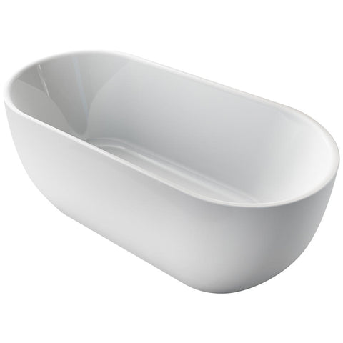 Argent Nova Oval Freestanding Bath 1500mm w/Overflow White FS736815