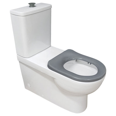 Fienza Stella Care Back to Wall Toilet Suite (S Trap) Top Inlet Gloss White & Grey SeatK006GA-1