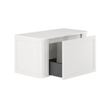 Fienza Mila Curved Shaker 900 Wall Hung Cabinet Only 1 Drawers 885x460x450mm Satin White (Cabinet Only) 90CM