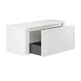 Fienza Mila Curved Shaker 1200 Wall Hung Cabinet Only 1 Drawers 1185x460x450mm Satin White (Cabinet Only) 120CM