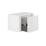 Fienza Mila Curved Shaker 750 Wall Hung Cabinet Only 1 Drawers 735x460x450mm Satin White (Cabinet Only) 75CM