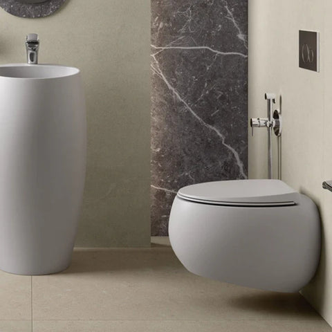 Fienza Rak Cloud Wall Hung Toilet Suite w/ Geberit Kappa Under Counter Cistern (No Button) Matte White 757650MW