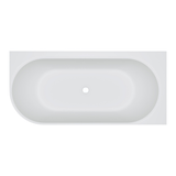 Fienza Matta Solid Surface Bath 1700mm Left Hand Corner Matte White ST67-L
