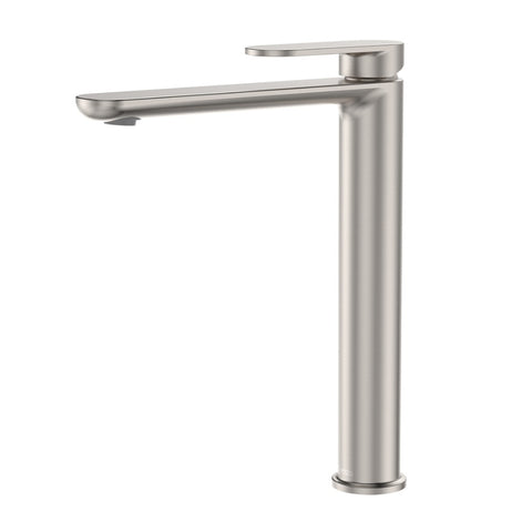 Fienza Empire Slim Tall Basin Mixer Cold Start Lead Free Brushed Nickel 234107BN-LF