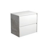 Fienza Amato 750 Wall Hung Cabinet Only (Industrial Panels) 745x460x650mm Satin White (Cabinet Only) 75BWX