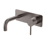 Fienza Kaya Basin/Bath Wall Mixer 130mm Outlet Set Dress Kit Rectangular Plt Lead Free Gunmetal D228106GM-130-LF