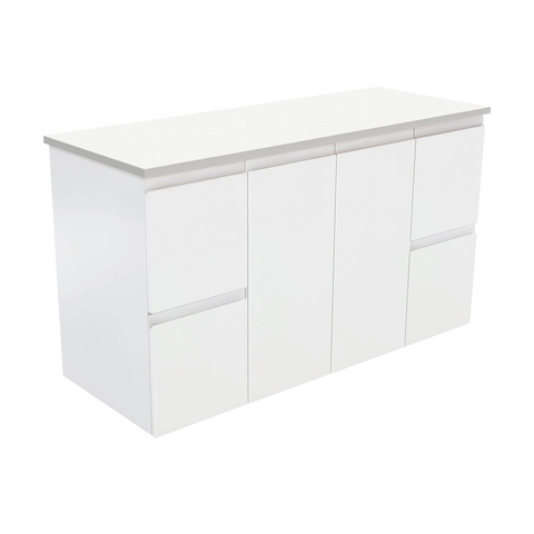 Fienza Fingerpull Wall Hung Cabinet 1200mm Satin White (Cabinet Only) 120Z