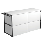 Fienza Amato 1200 Wall Hung Cabinet 1270x460x650mm (1 Frame & 1 Towel Rail) Satin White (Cabinet Only) 120BWFT