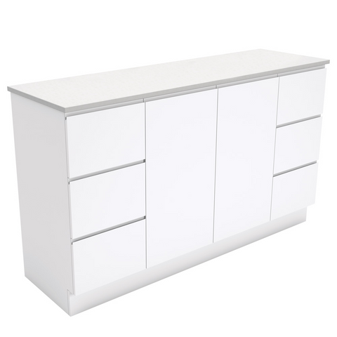 Fienza Fingerpull On Kickboard Cabinet 1500mm Gloss White (Cabinet Only) 150C