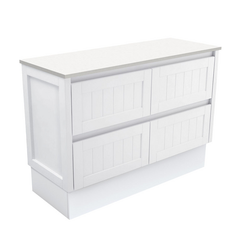 Fienza Hampton On Kickboard Cabinet Only 1200mm Gloss White (Cabinet Only) 120TK