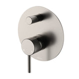 Fienza Axle Wall Diverter Mixer Dress Kit Set Large Round Plate Lead Free Brushed Nickel D231102BN-LF