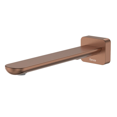 Fienza Empire Slim Wall Basin/Bath Outlet 220mm Square Plate Lead Free Brushed Copper 234116CO-LF